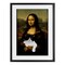 Stupell Industries Mona Lisa Cat Lady Framed Print Under Glass, design by Masters Redux